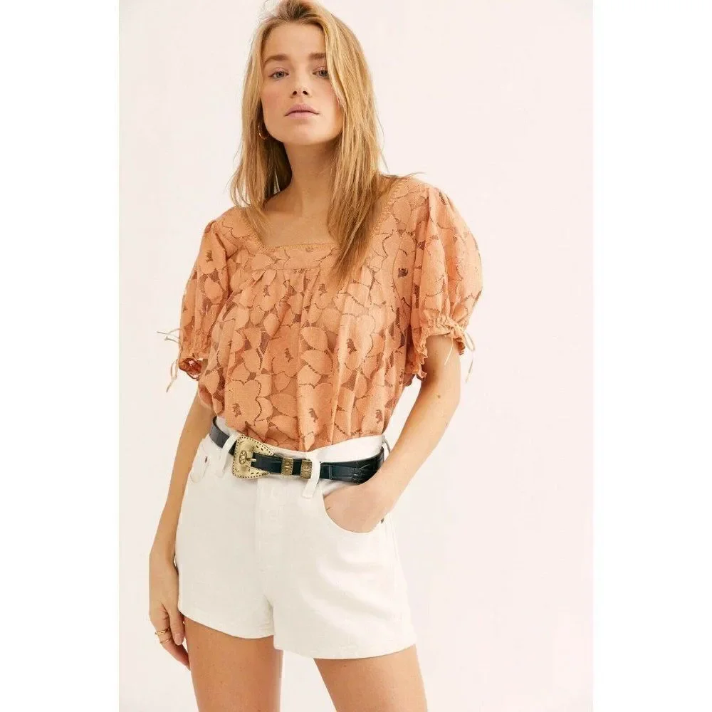 NEW FREE PEOPLE Sz S MEET ME AT NOON LACE SQUARE N